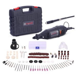 Goxawee Multifunction rotary tool electric grinder with flexible shaft and 140 accessories