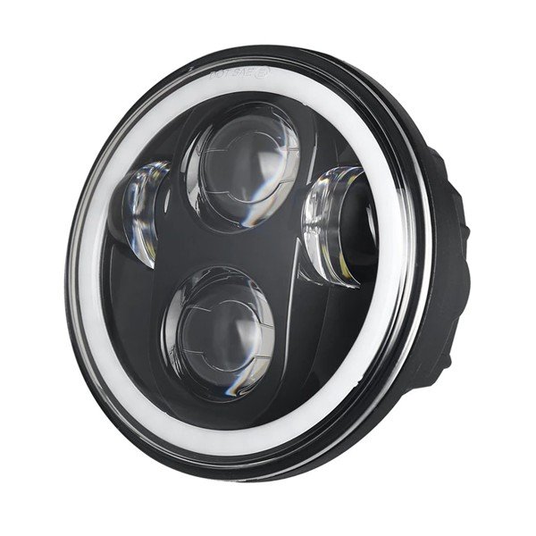 5.75 inch LED Motorcycle Headlight Black with DRL ring