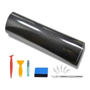 Self-Adhesive 6D Carbon Fiber Vinyl Bubble-free Black